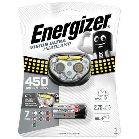 Energizer Vision Ultra Headlight 450 lumens includes 3x AAA Buy Online in Zimbabwe thedailysale.shop