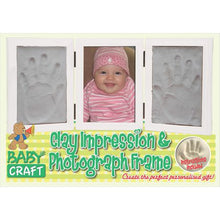 Load image into Gallery viewer, White Three Frame and Clay Handprint Kit
