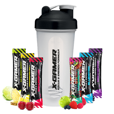 X-Gamer Shaker Mix 6 Pack Energy Drink and Vitamin Supplement