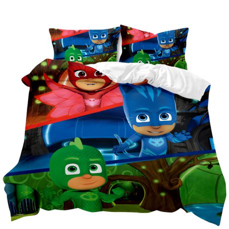 PJ Masks 3D Printed Double Bed Duvet Cover Set Buy Online in Zimbabwe thedailysale.shop