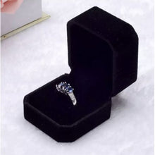 Load image into Gallery viewer, SilverCity Black Velvet Engagement Ring Box
