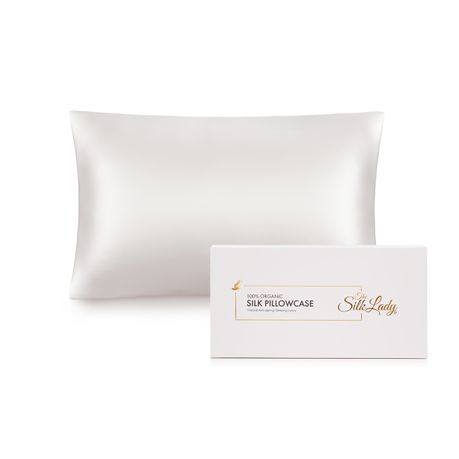 100% Organic Silk Pillowcase - Authentic Luxury Charmeuse Silk (Certified)