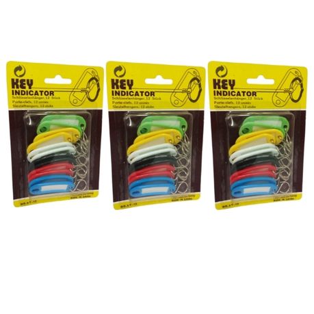 SourceDirect - Key Tags / Key Rings - Pack of 3 (36 Piece in Total)