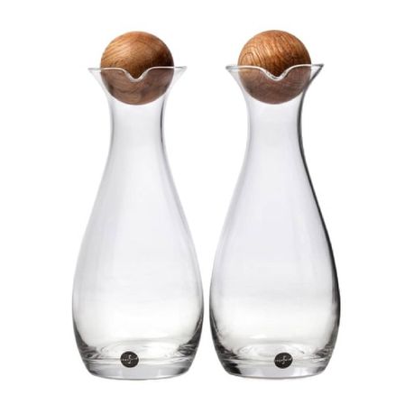 Sagaform Oil & Vinegar Carafes with Oak Stopper 300ml Buy Online in Zimbabwe thedailysale.shop