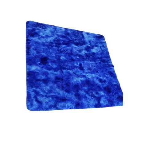 Royal Blue Shaded Shaggy Rug/Carpet 150cmx200cm