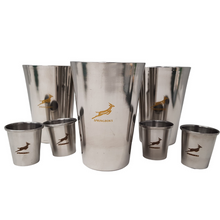 Load image into Gallery viewer, Springbok Braai Patio Tumbler &amp; Shot Glass Gift Set
