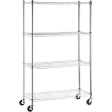 Load image into Gallery viewer, Anchor 4 Tier Chrome Steel Wire Storage Shelving 160Kg p/Shelf Castor Wheel
