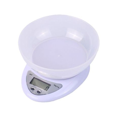 5kg Portable Digital Bowl Scale-White