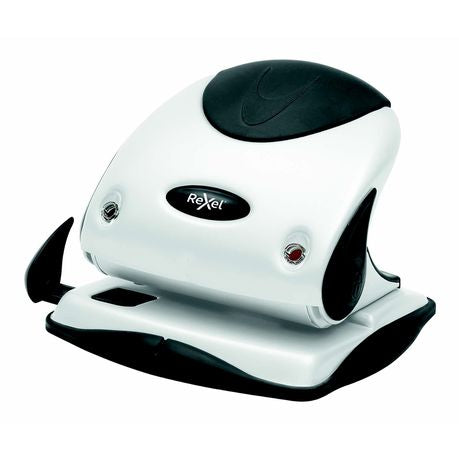 Rexel: P225 2 Hole Punch - White/Black Trim Buy Online in Zimbabwe thedailysale.shop