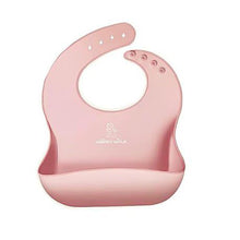 Load image into Gallery viewer, Premium Silicone Waterproof BPA Free Baby Bucket Bib - Pink
