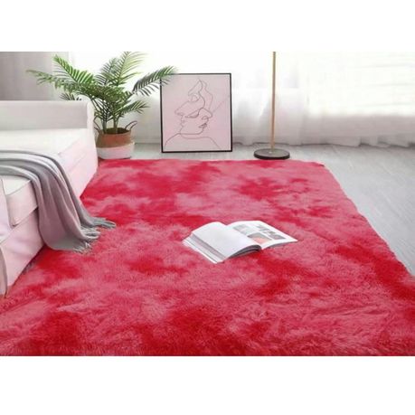 Vibrant Red Shaded Shaggy Rug/Carpet Buy Online in Zimbabwe thedailysale.shop