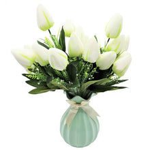 Load image into Gallery viewer, Never Fade Artificial Tulip Faux Flowers ( Set of 2) - White
