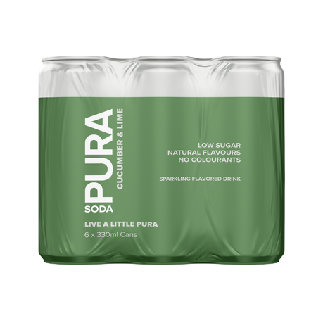 PURA Soda Cucumber&Lime 6 x 300ml Buy Online in Zimbabwe thedailysale.shop