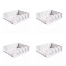 Load image into Gallery viewer, Pack Of 4 Pcs Stackable Sliding Storage Baskets - White
