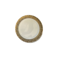 Load image into Gallery viewer, White with Gold Rim Plastic Elegant Side Plate 19cm
