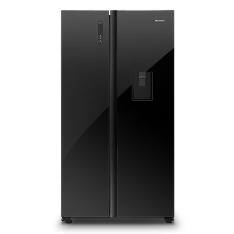 Hisense 514L No Frost Side by Side Fridge with Water Dispenser-Black Glass Buy Online in Zimbabwe thedailysale.shop