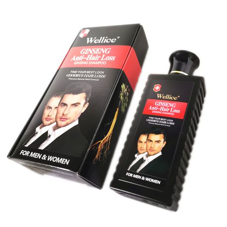 Wellice Black - Ginseng Anti-Hair Loss Shampoo For Men & Women Hair Growth Buy Online in Zimbabwe thedailysale.shop