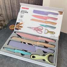 Load image into Gallery viewer, MXM - 6 Piece Corrugated Colorful Kitchen Knife Set
