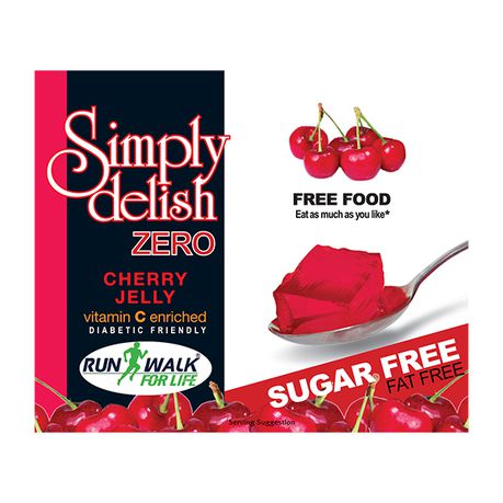 Simply Delish - Zero Jelly - Cherry - Sugar Free - Vegan - 6 pack