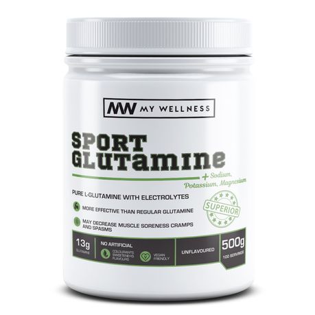 My Wellness - Pure Unflavored Superior Sport Glutamine - 500g Buy Online in Zimbabwe thedailysale.shop