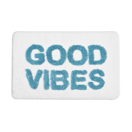 Home Crafts Good Vibes Slogan Bathmat with Non-Slip Latex Backing Buy Online in Zimbabwe thedailysale.shop