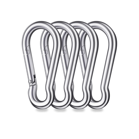 4x Medium Snap Hook Heavy Duty Carabiner Clip, Carabiner Outdoor