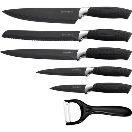 Royalty Line 5-Piece Marble Coating Knife Set RL-BLK5W-C1