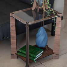 Load image into Gallery viewer, db Creative - Two-tier Walnut Side Table
