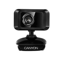 Load image into Gallery viewer, Canyon Black Webcam with Microphone USB Snapshot Button and Recording
