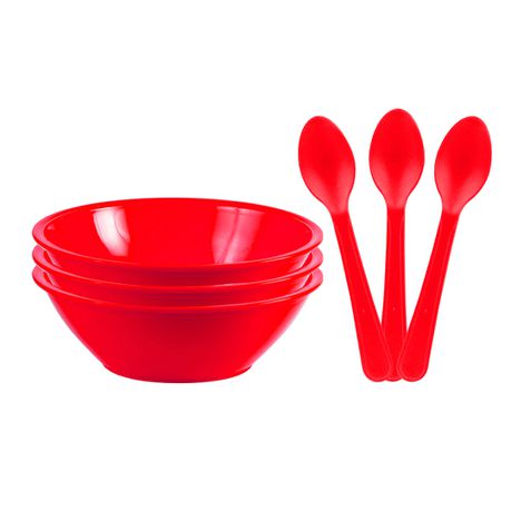 Deluxe Cereal Bowl & Spoon Set - Assorted - 24 Pieces Buy Online in Zimbabwe thedailysale.shop