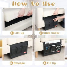 Load image into Gallery viewer, Maisonware Bedside 4 Pocket Storage Organizer
