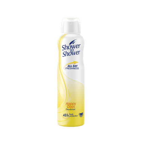 Shower to Shower Deodorant 150ml Happy Days Buy Online in Zimbabwe thedailysale.shop