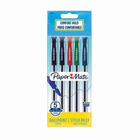 PAPER MATE Brite 0,7mm Assorted ballpoint pen 5pk