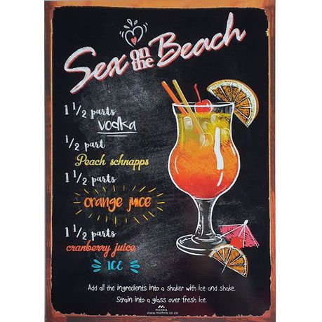 Vintage Metal Tin Signs - Sex on the Beach - Pub Decorative Metal Plates Buy Online in Zimbabwe thedailysale.shop