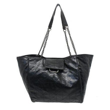 Load image into Gallery viewer, Blackcherry Quilted Trapezze Tote-Black
