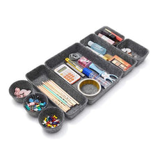 Load image into Gallery viewer, Felt Office Drawer Organiser Desk Organiser- 8 Pieces Grey
