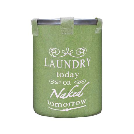 Large Collapsible Easy Storage Laundry Basket With Draw String - Green Buy Online in Zimbabwe thedailysale.shop