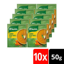 Load image into Gallery viewer, Knorr Curry Vegetable Soup Mix 10x50g
