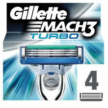 Load image into Gallery viewer, Gillette Mach3 Turbo Razor Blades - 4&#39;s
