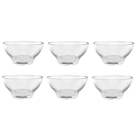 Leonardo Bowls for Cereal, Fruit or Dessert SENSO Clear Glass – Set of 6 Buy Online in Zimbabwe thedailysale.shop