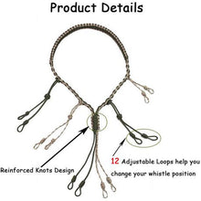 Load image into Gallery viewer, Umbrella Cord Braided Collar Hunting Decoy Rope Lanyard - Green &amp; ACU Camo
