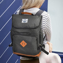 Load image into Gallery viewer, Eco Urban Trendy Backpack With Laptop Sleeve With Hook &amp; Loop - Black
