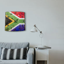 Load image into Gallery viewer, Quintessential Clocks - South African Flag - Decorative Glass Wall Clock
