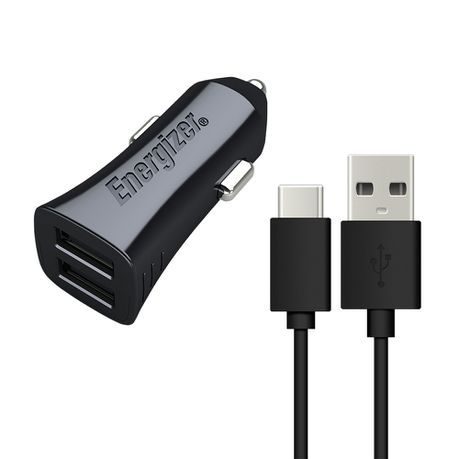 Energizer Car Charger 3.4a-2usb - Type C Cable Buy Online in Zimbabwe thedailysale.shop