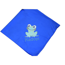 Load image into Gallery viewer, ThatGr8 Kadopi Frog - Blue - Kids Hooded Microfibre Towel
