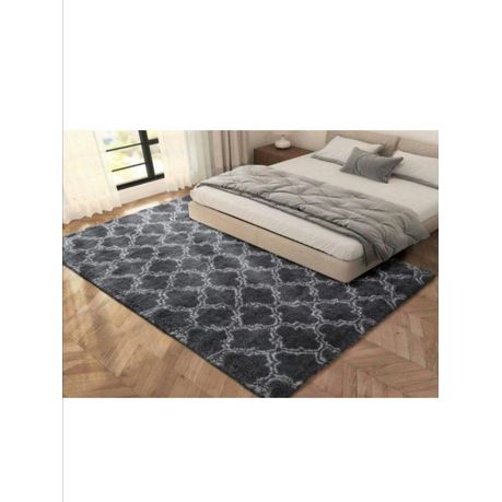 Soft Shaggy Rug - Black & White Buy Online in Zimbabwe thedailysale.shop