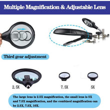 Load image into Gallery viewer, 2.5X 7.5X 10X LED Light Helping Hands Magnifier Soldering Station
