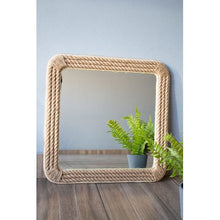 Load image into Gallery viewer, Nautical Elegant Square Rope Mirror
