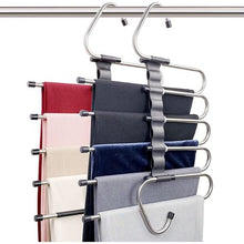 Load image into Gallery viewer, 5 Layered Space Saving Premium Pants Hanger-Black
