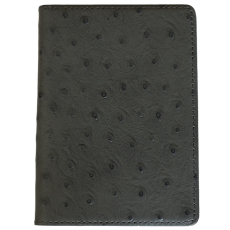 Passport Cover - Ostrich Leather - Grey